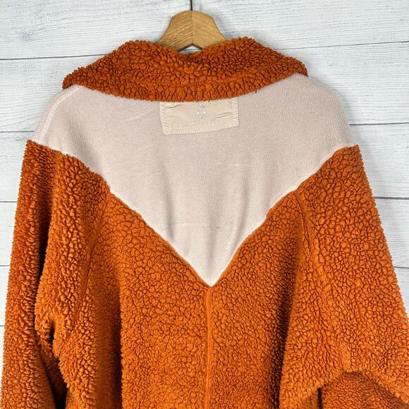 Free People Movement size Small Fall to Rise Quarter Zip Sherpa Fleece Pullover - Picture 9 of 12
